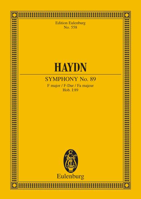 Haydn: Symphony No. 89 F major Hob. I: 89 (Study Score) published by Eulenburg